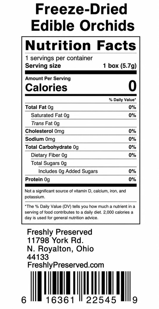 Freeze-Dried Edible Orchids