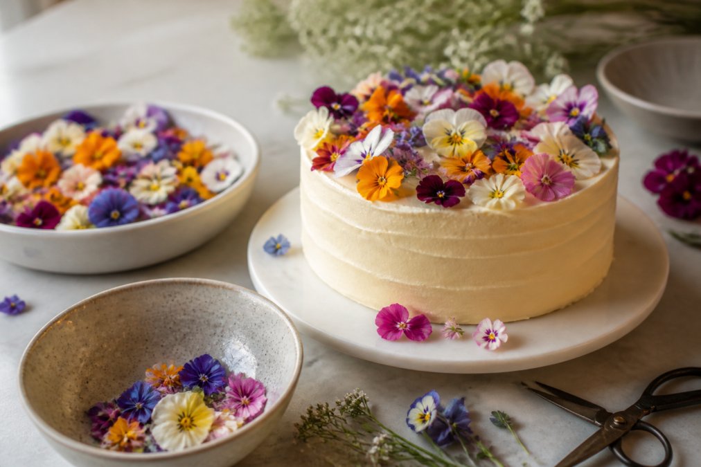 How to Decorate Cakes with Edible Flowers