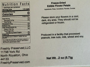 Freeze-Dried Edible Flower Petals