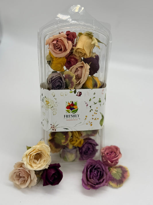 Freeze-Dried Edible Flowers Mini Roses & Mixed Flower Petals