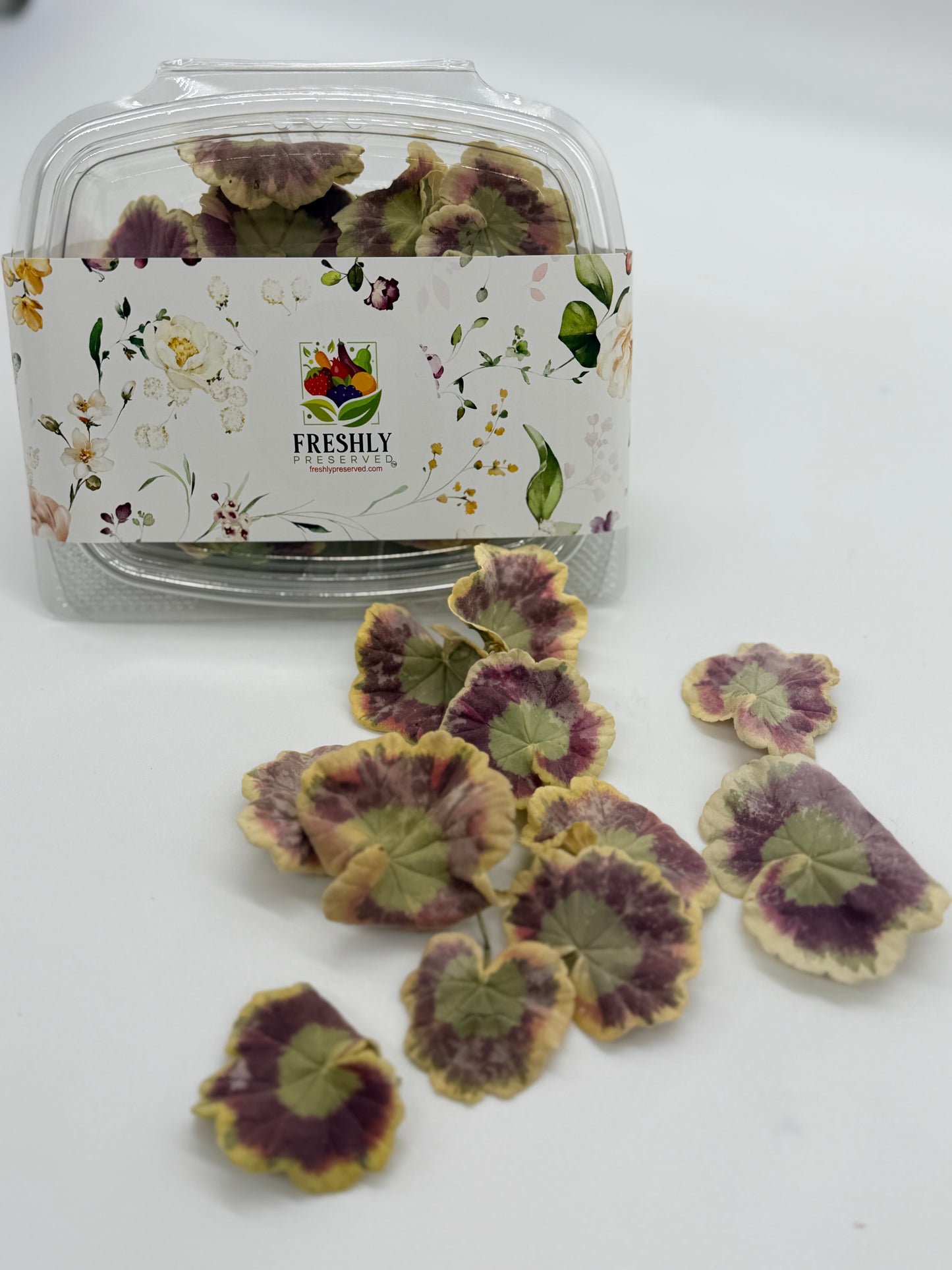 Freeze-Dried Edible Geranium Leaves