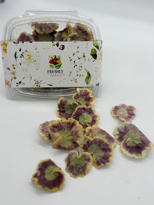 Freeze-Dried Edible Geranium Leaves