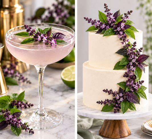 Freeze-Dried Edible Basil Flowers