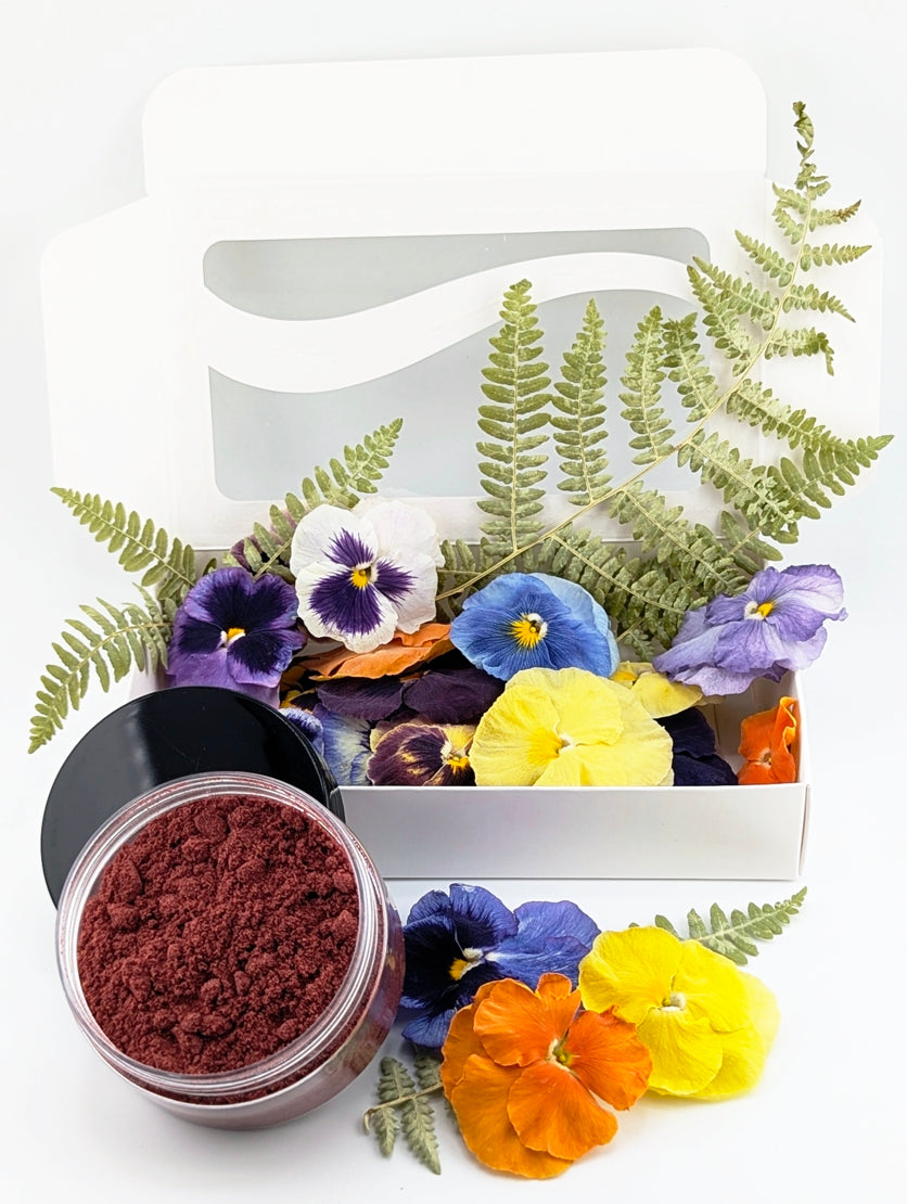 Cookie Decorating Kit with Pansies and Strawberry Powder